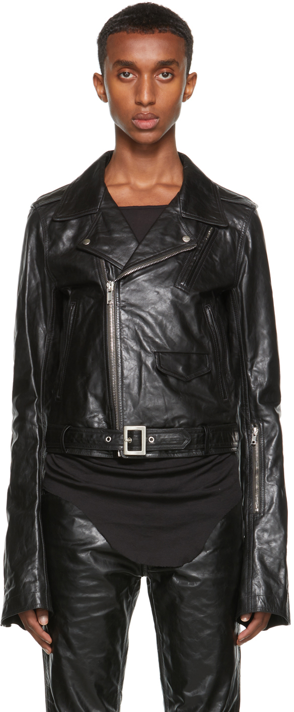 Rick Owens Luke Stooges Leather Biker Jacket Womens Clothing Jackets Leather jackets 