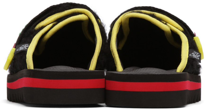 The Elder Statesman Black Suicoke Edition Dyed Zavo Sandals The