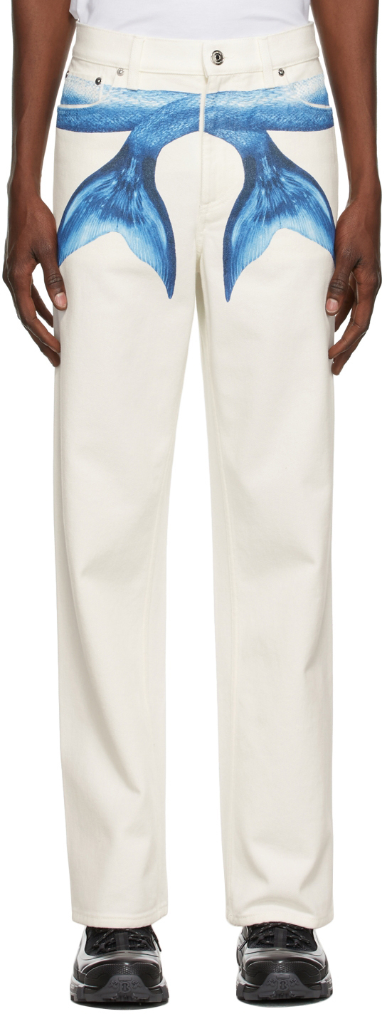 Burberry White Mermaid Tail Jeans Burberry