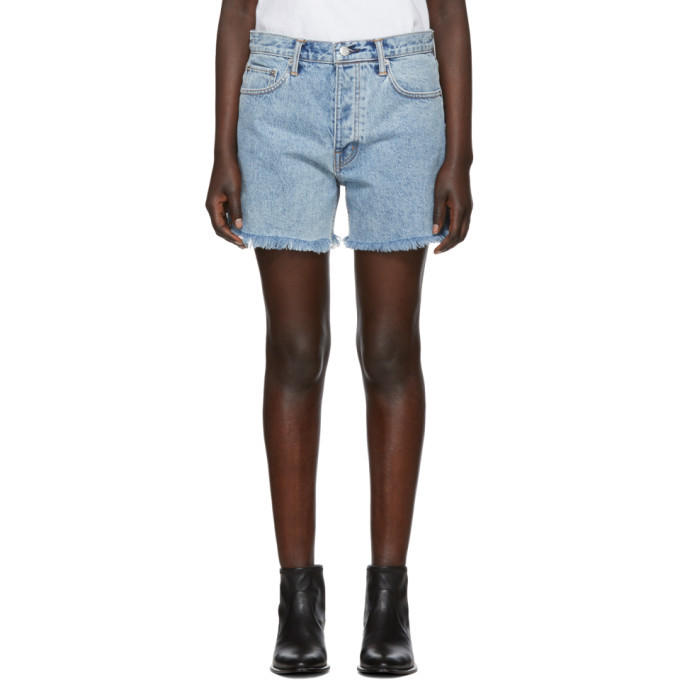 Helmut Lang Blue Denim Boy Fit Cut-Off 