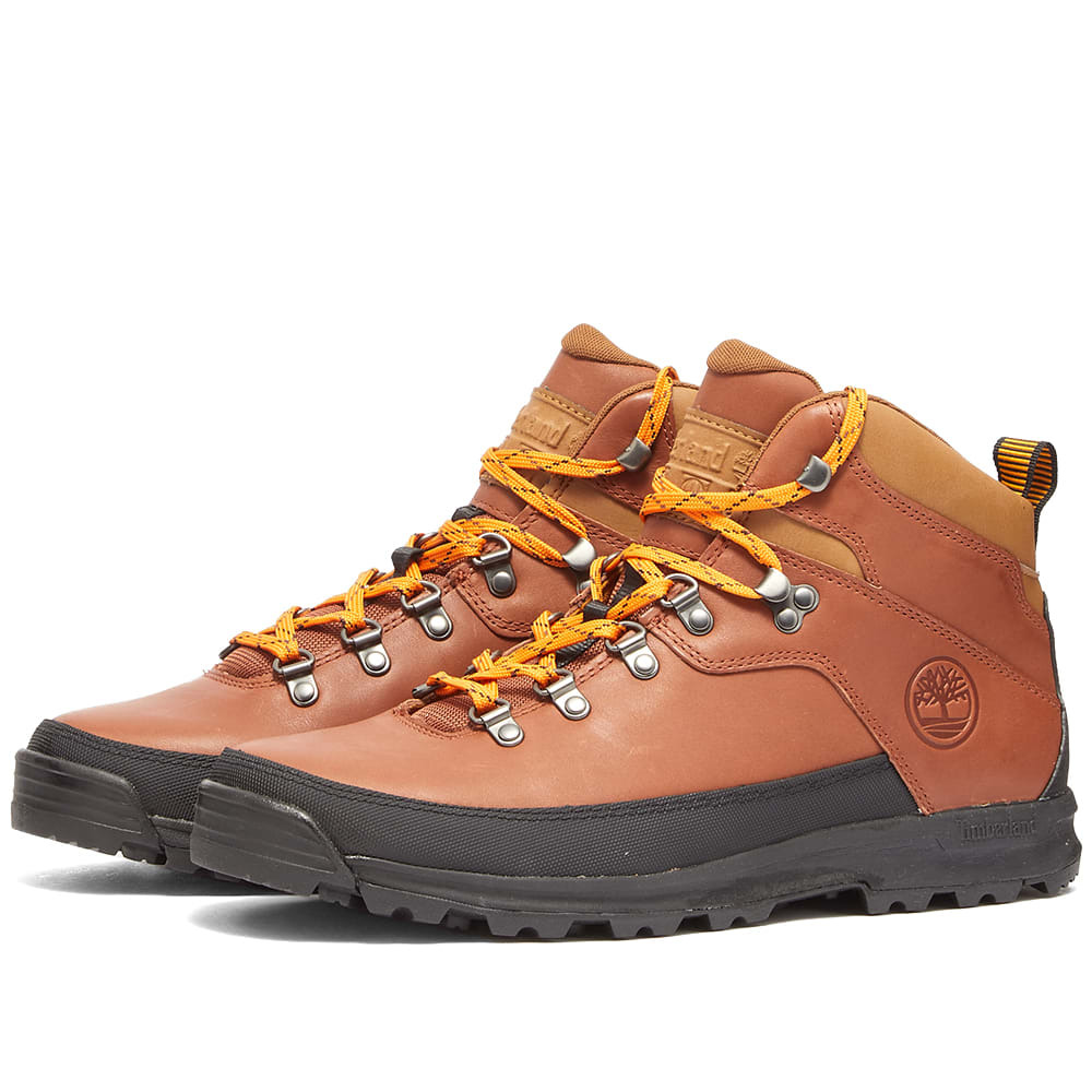Timberland Men's World Hiker Mid Boot in Medium Brown Full Grain Timberland
