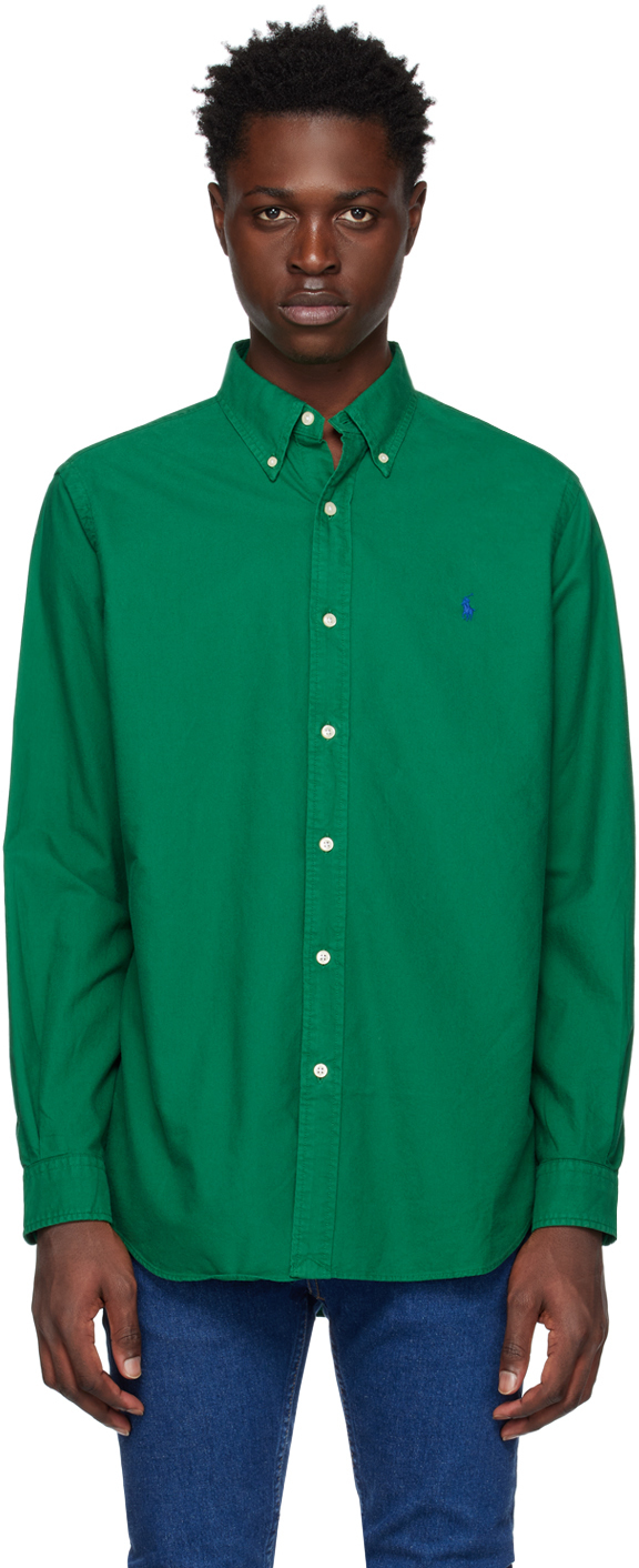 Polo Ralph Lauren Green GarmentDyed Oxford Shirt Polo Ralph Lauren