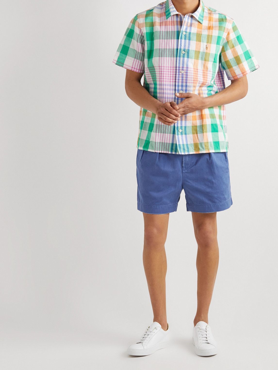 Polo Ralph Lauren - Cormac Straight-Leg Pleated Cotton-Twill Shorts - Blue