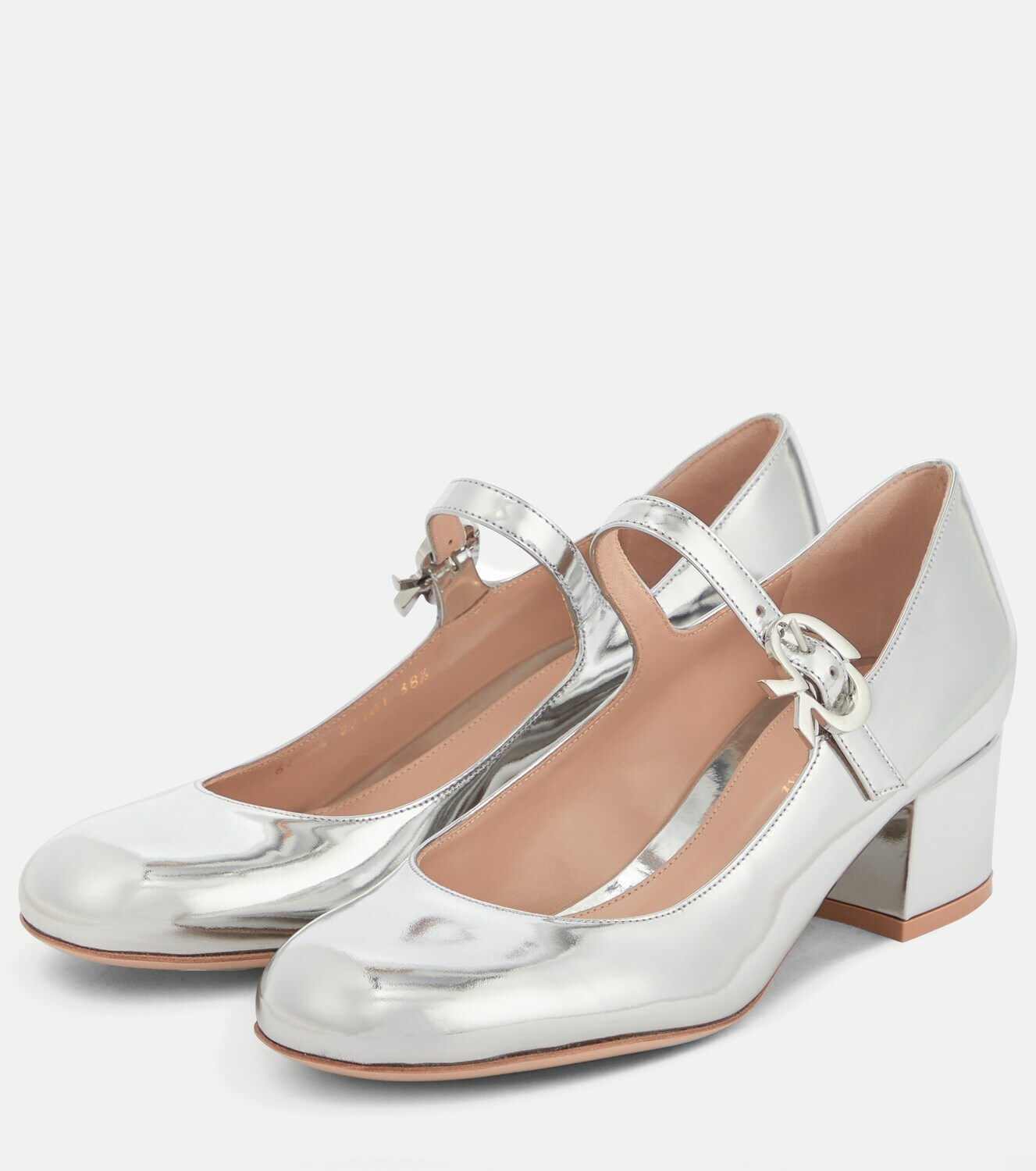 Gianvito Rossi Mary Jane metallic leather pumps Gianvito Rossi