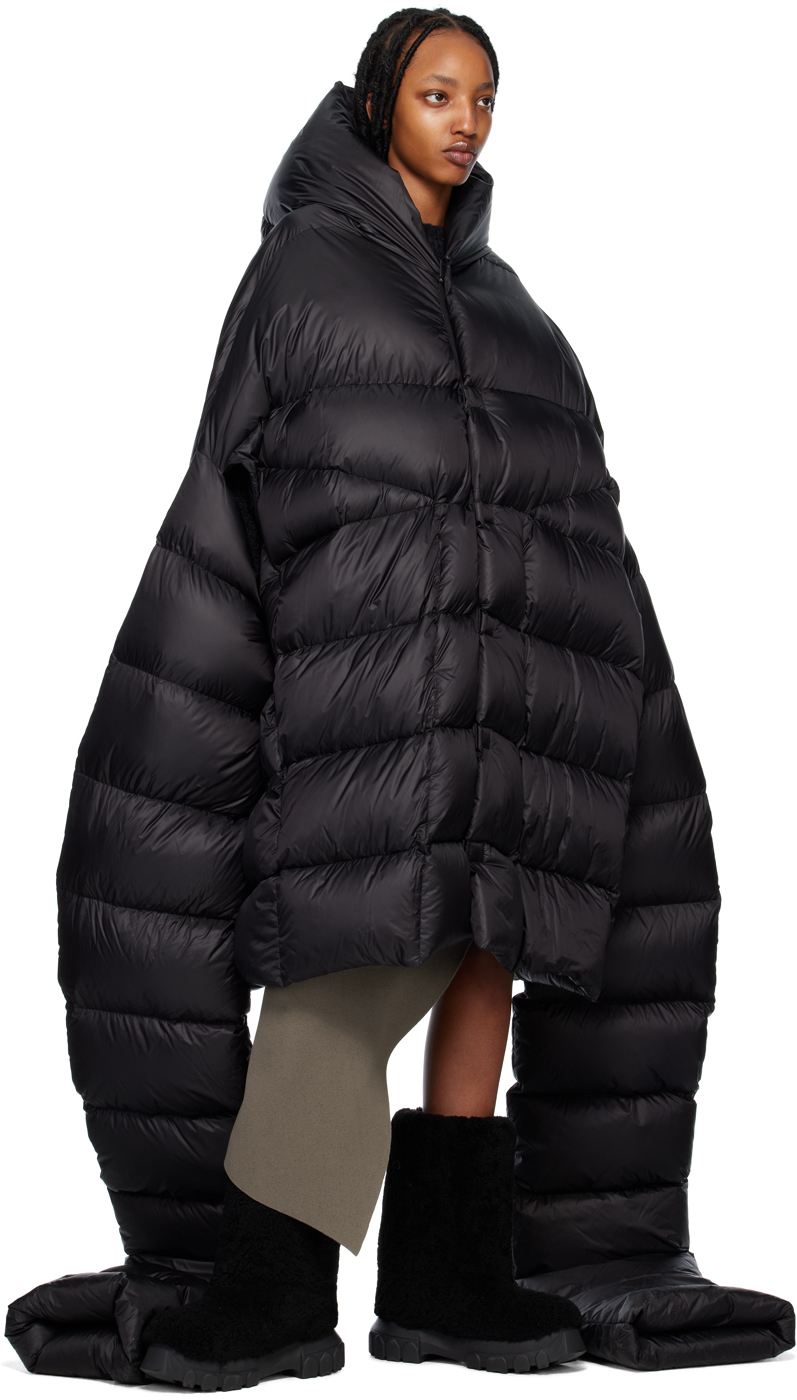 Rick Owens Black Quilted Down Jacket