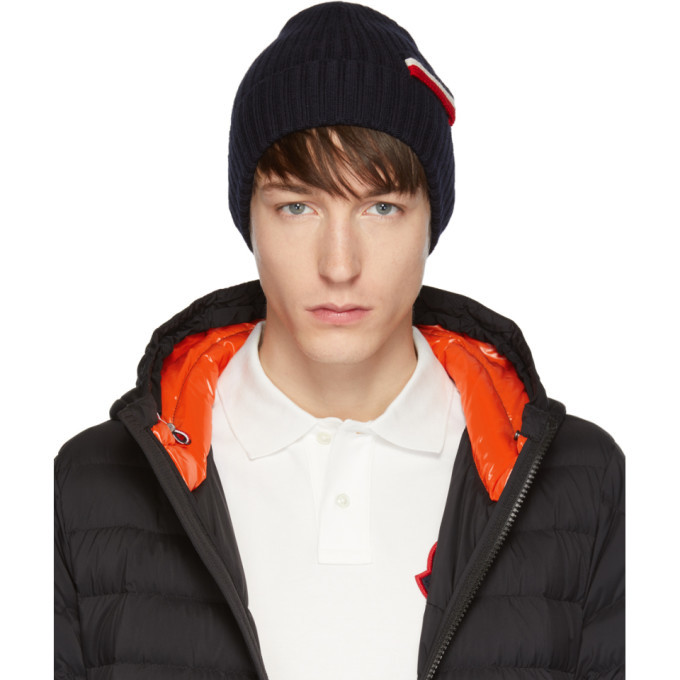 moncler navy beanie