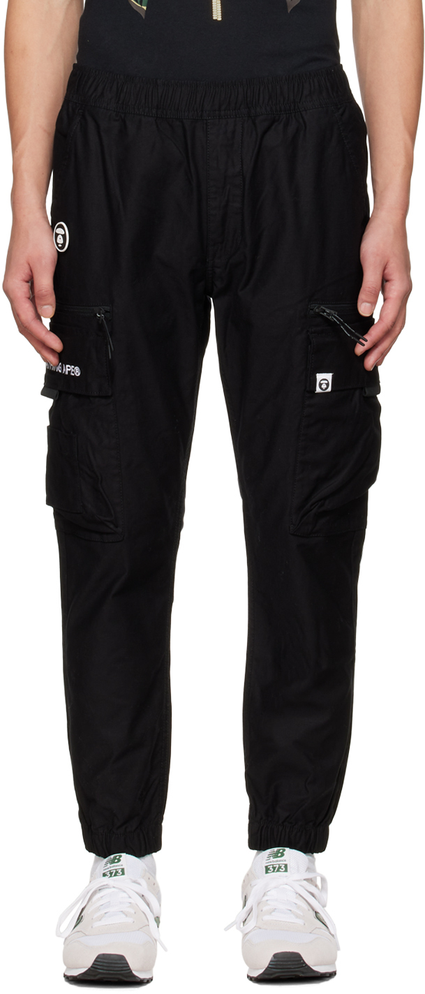 AAPE by A Bathing Ape Black Utility Cargo Pants AAPE by A Bathing Ape