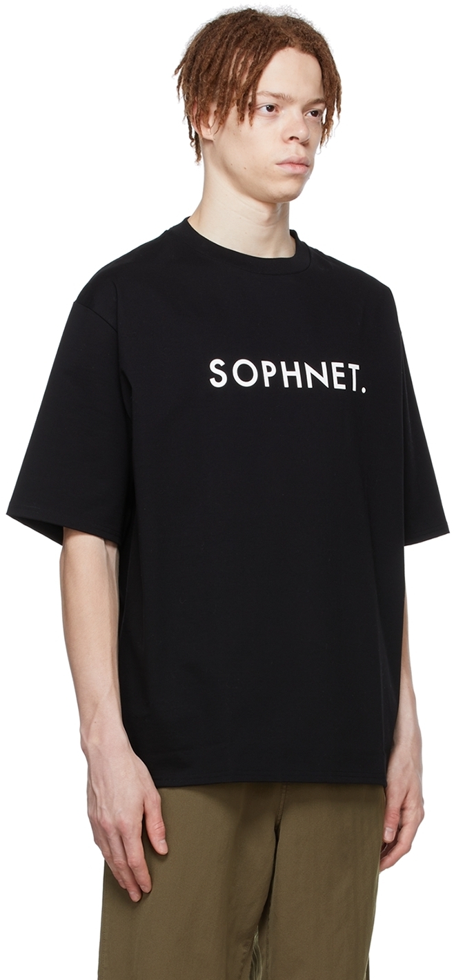 SOPHNET. Black Cotton T-Shirt SOPHNET.