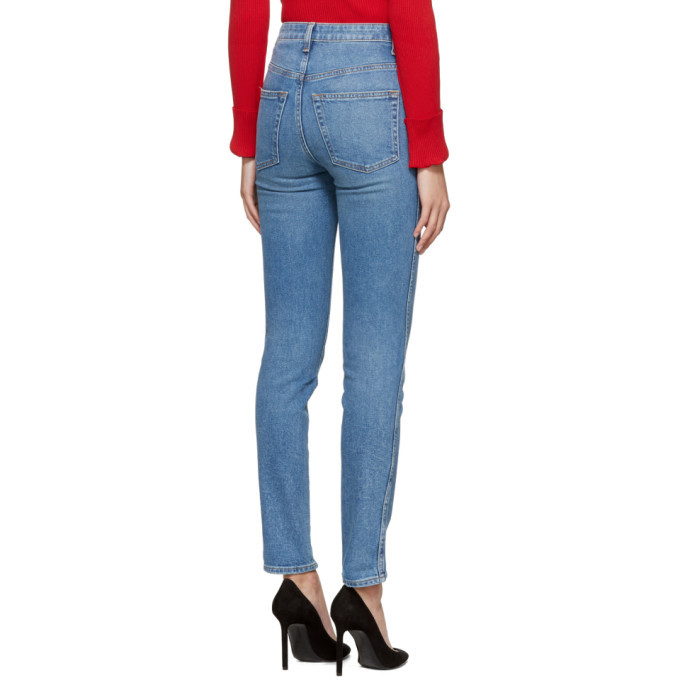 Khaite Blue Vanessa High-Rise Straight 