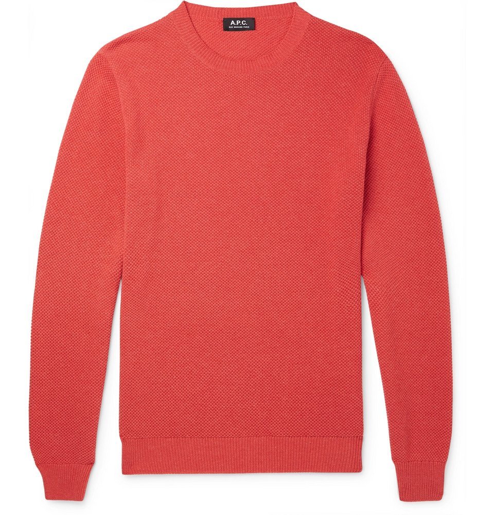 red cotton sweater