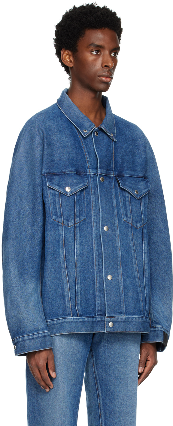 N.Hoolywood Blue Boxy Denim Jacket N.Hoolywood