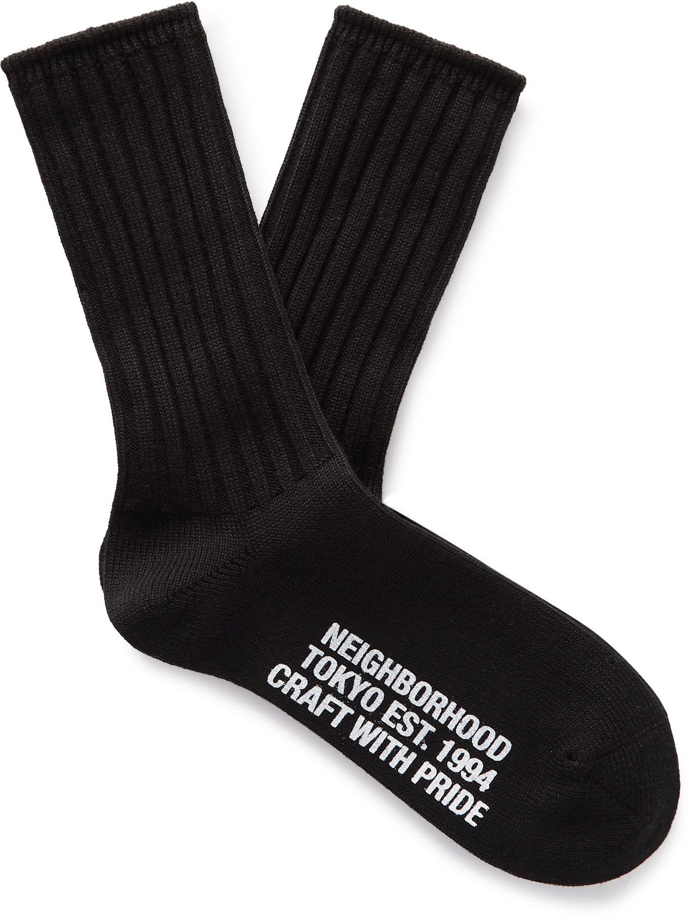 Neighborhood - Ribbed-Knit Socks Neighborhood