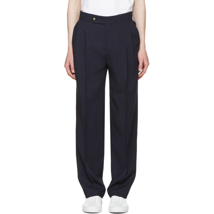 A Ditions M R Navy High Waist Trousers Editions M R