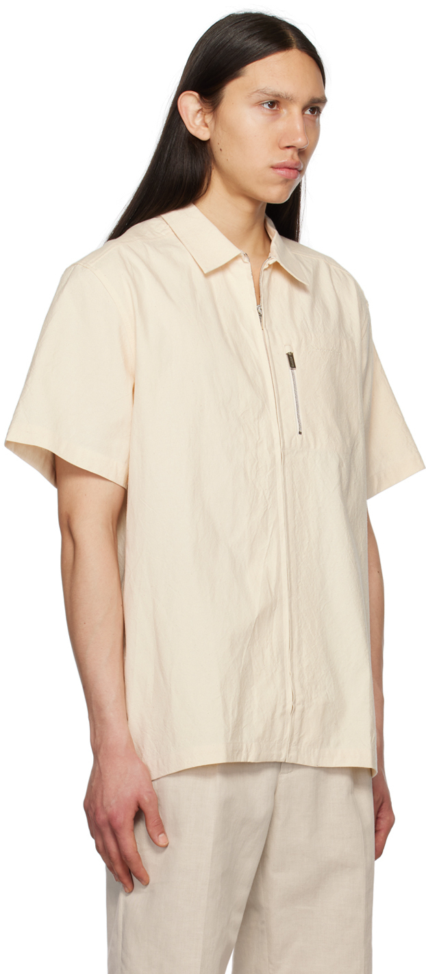 Jacquemus Off-White Le Raphia 'La Chemise Banho' Shirt Jacquemus