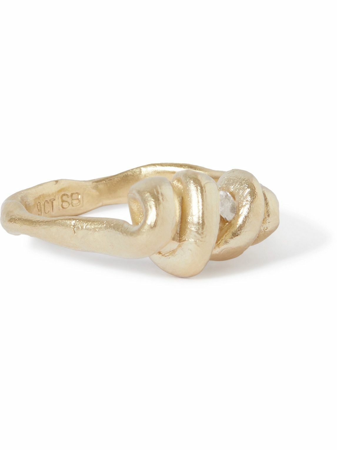 Photo: Seb Brown - Swirl 9-Karat Recycled Gold Sapphire Ring - Gold