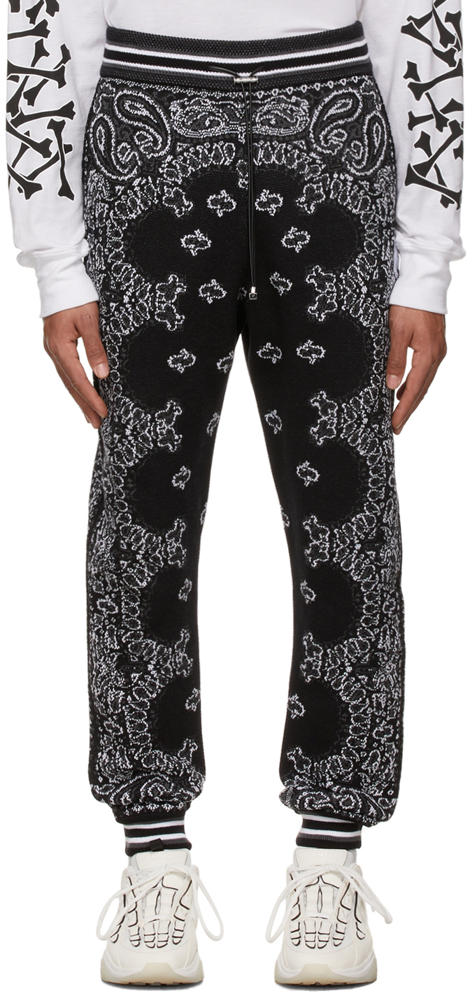 AMIRI Black Bandana B-Ball Lounge Pants 