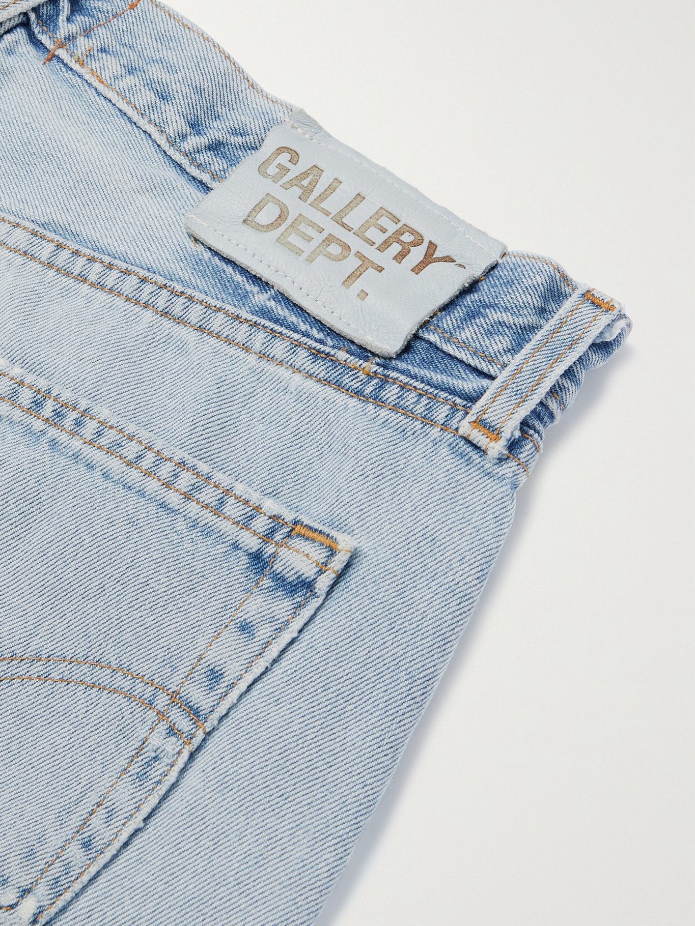 Gallery Dept. - La Flare Slim-Fit Distressed Denim Jeans - Blue Gallery Dept .