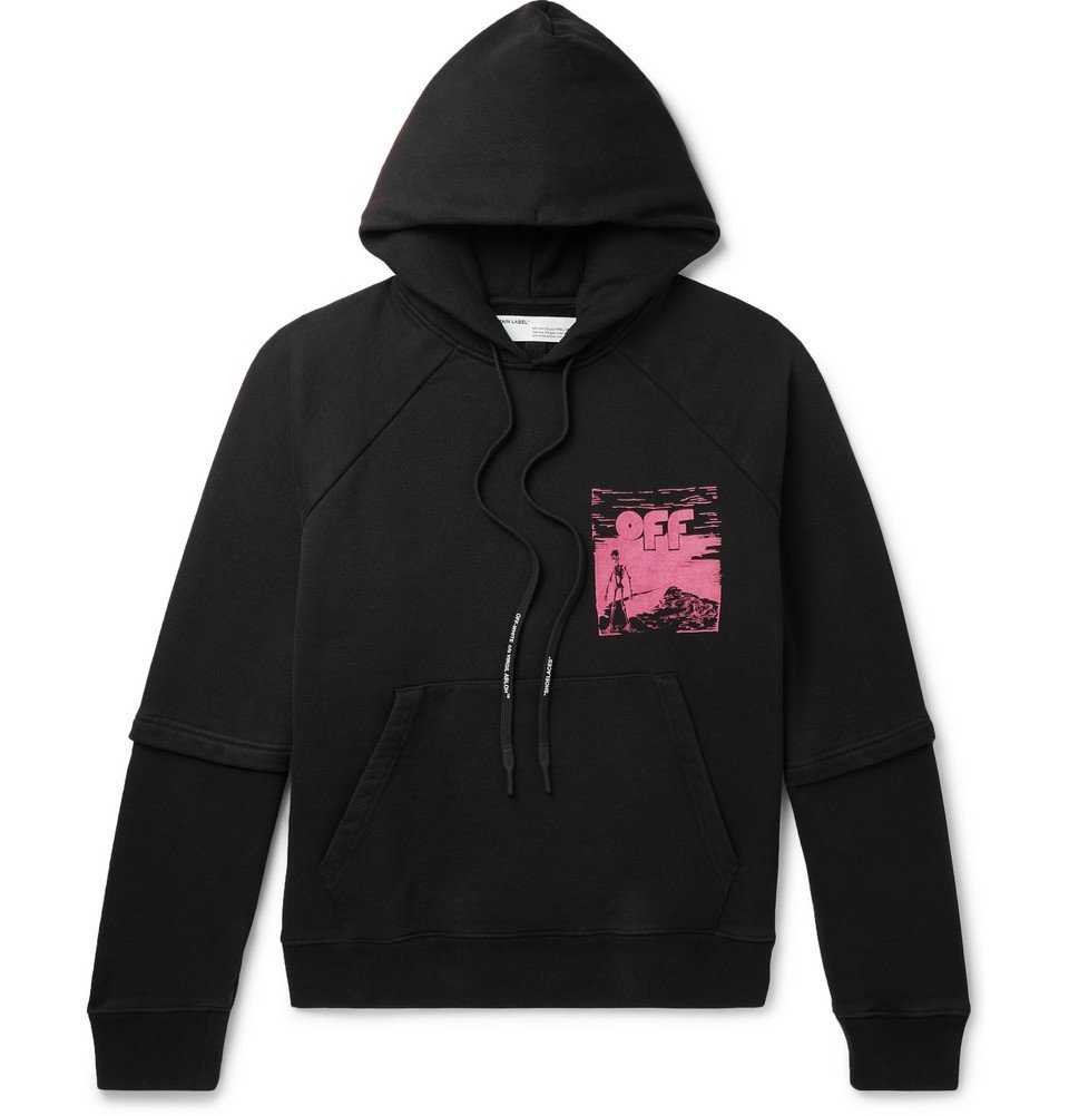 off white hoodie black pink