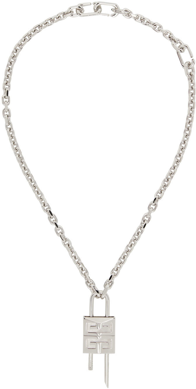 Givenchy Silver 4G Lock Necklace Givenchy