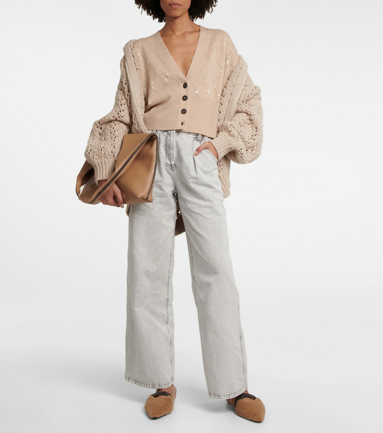 Brunello Cucinelli - Dazzling Argyle wool-blend cardigan Brunello Cucinelli