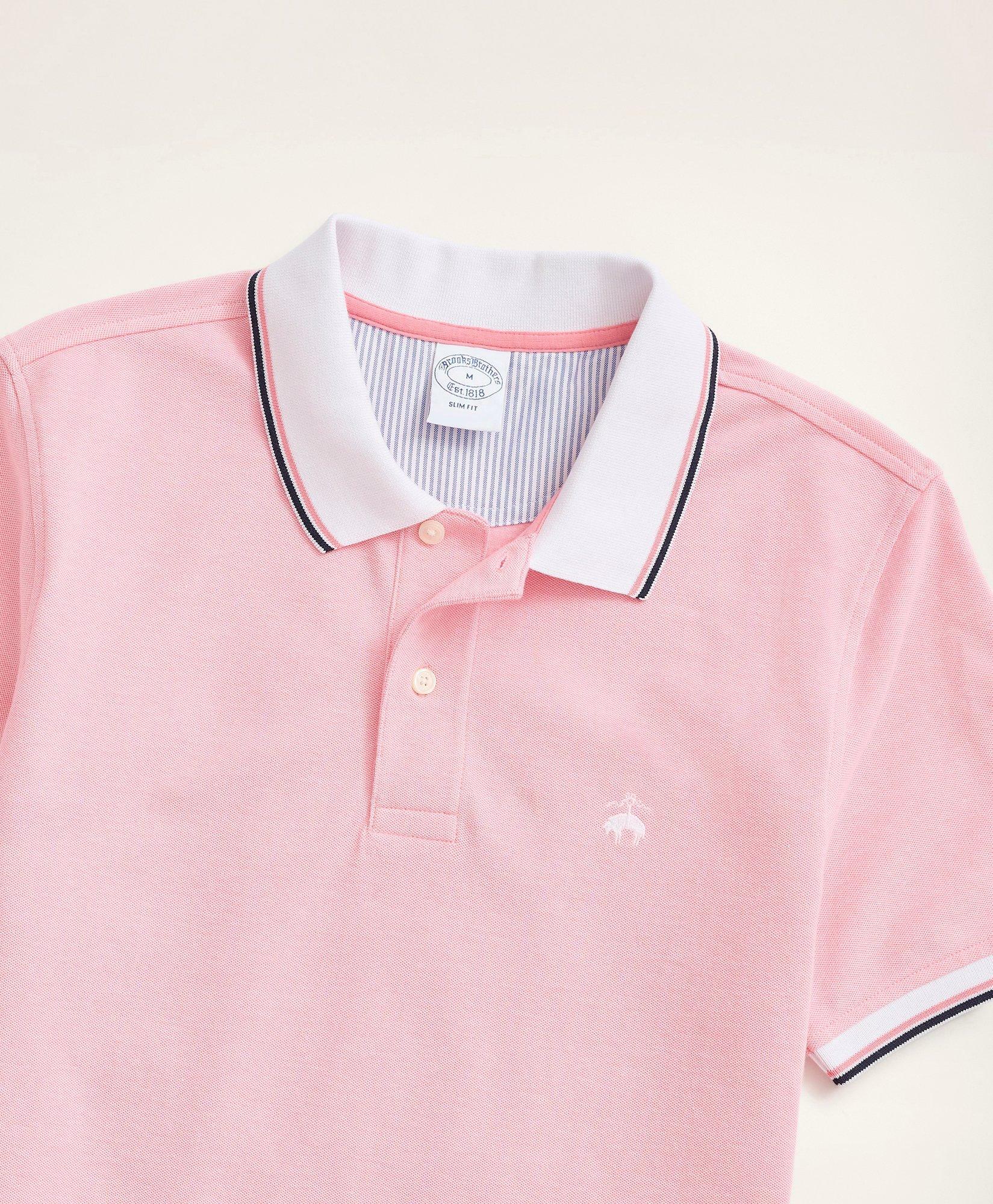 Brooks Brothers Men's Golden Fleece Slim Fit Pique Polo Shirt | Pink