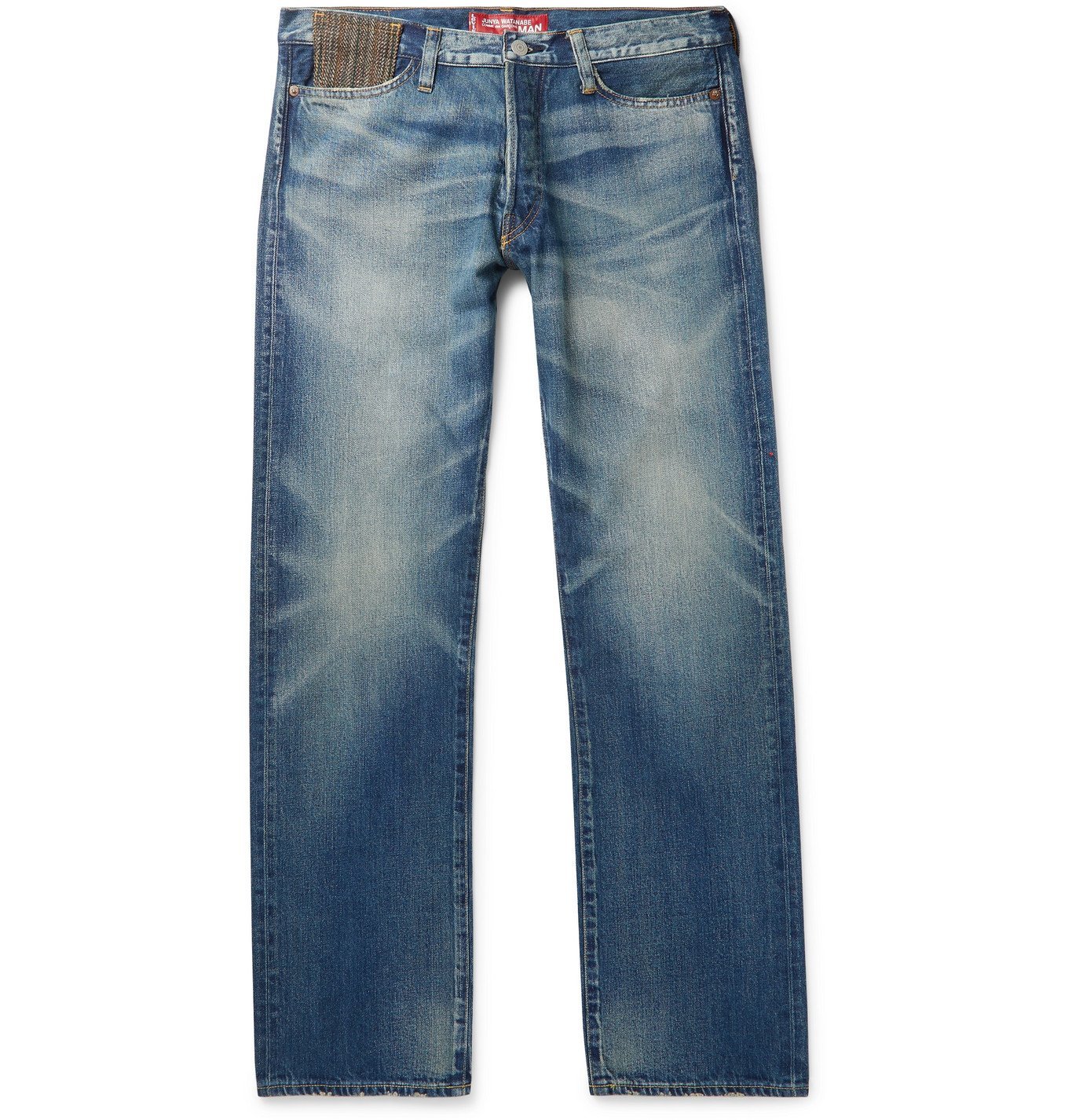 Junya Watanabe - Levi's 501 1947 Tweed-Trimmed Selvedge Denim Jeans ...