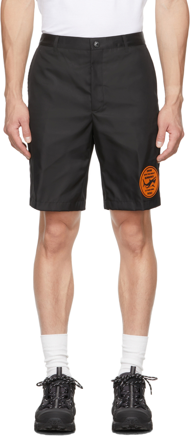Burberry Grey Classic Caro Patch Shorts