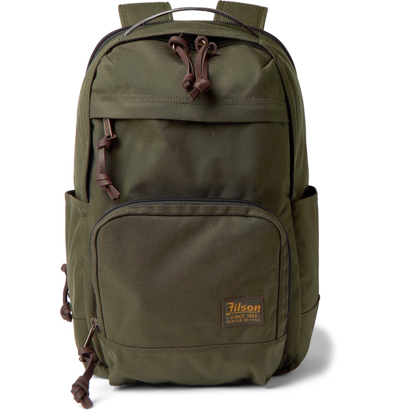 Filson - Dryden Leather-Trimmed CORDURA Backpack - Green Filson