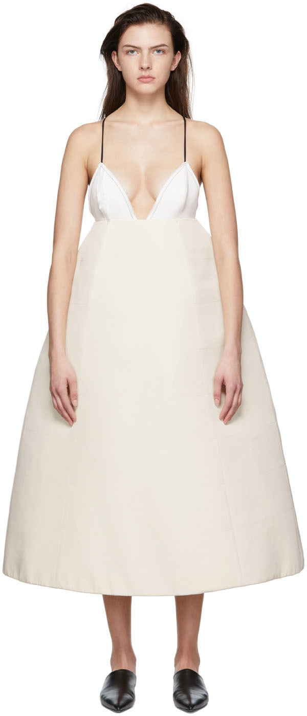 KHAITE Off-White 'The Oma' Midi Dress Khaite