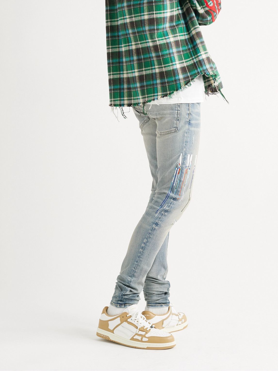 AMIRI - Skinny-Fit Logo-Embroidered 