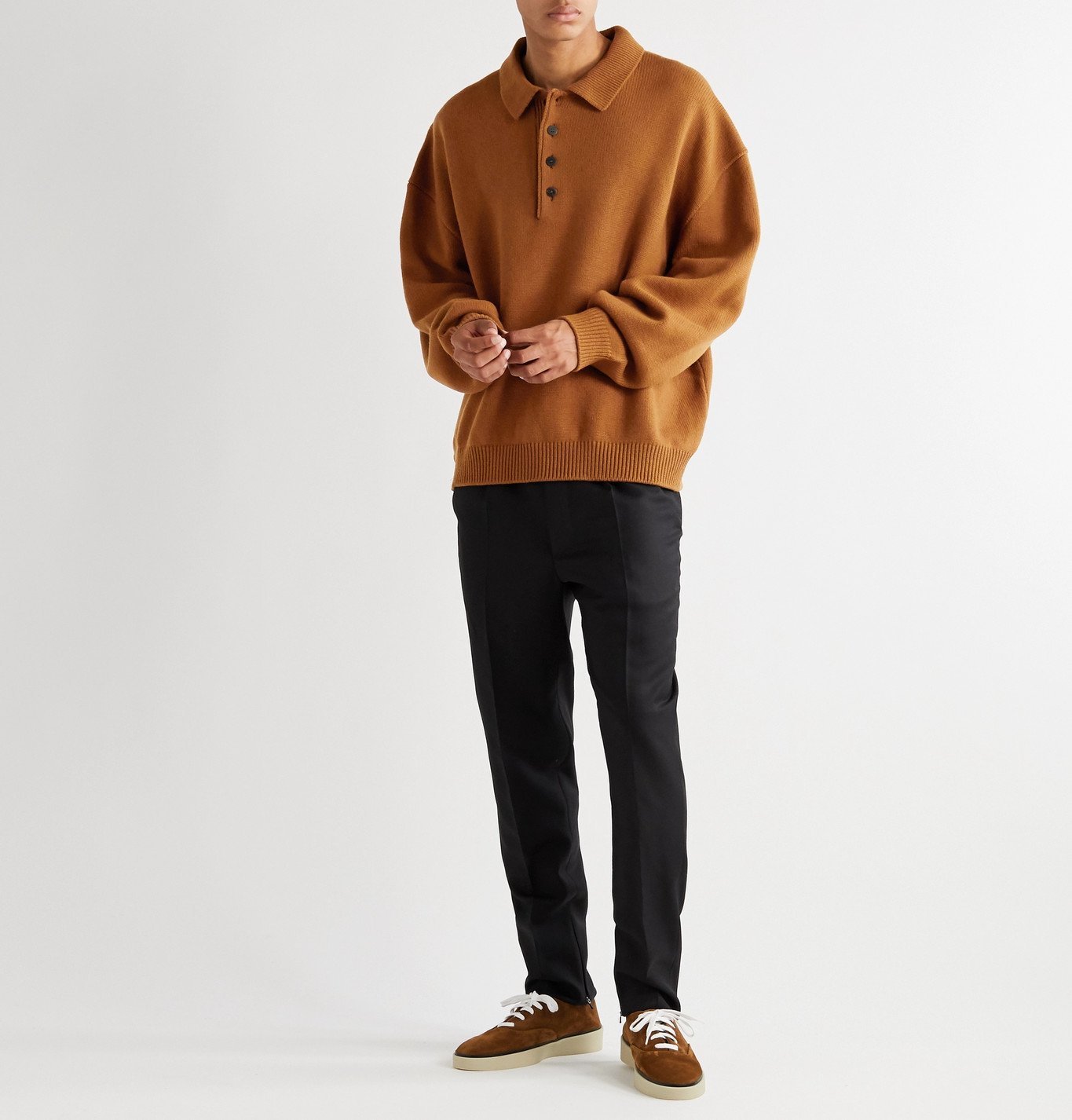 fear of god zegna wool polo