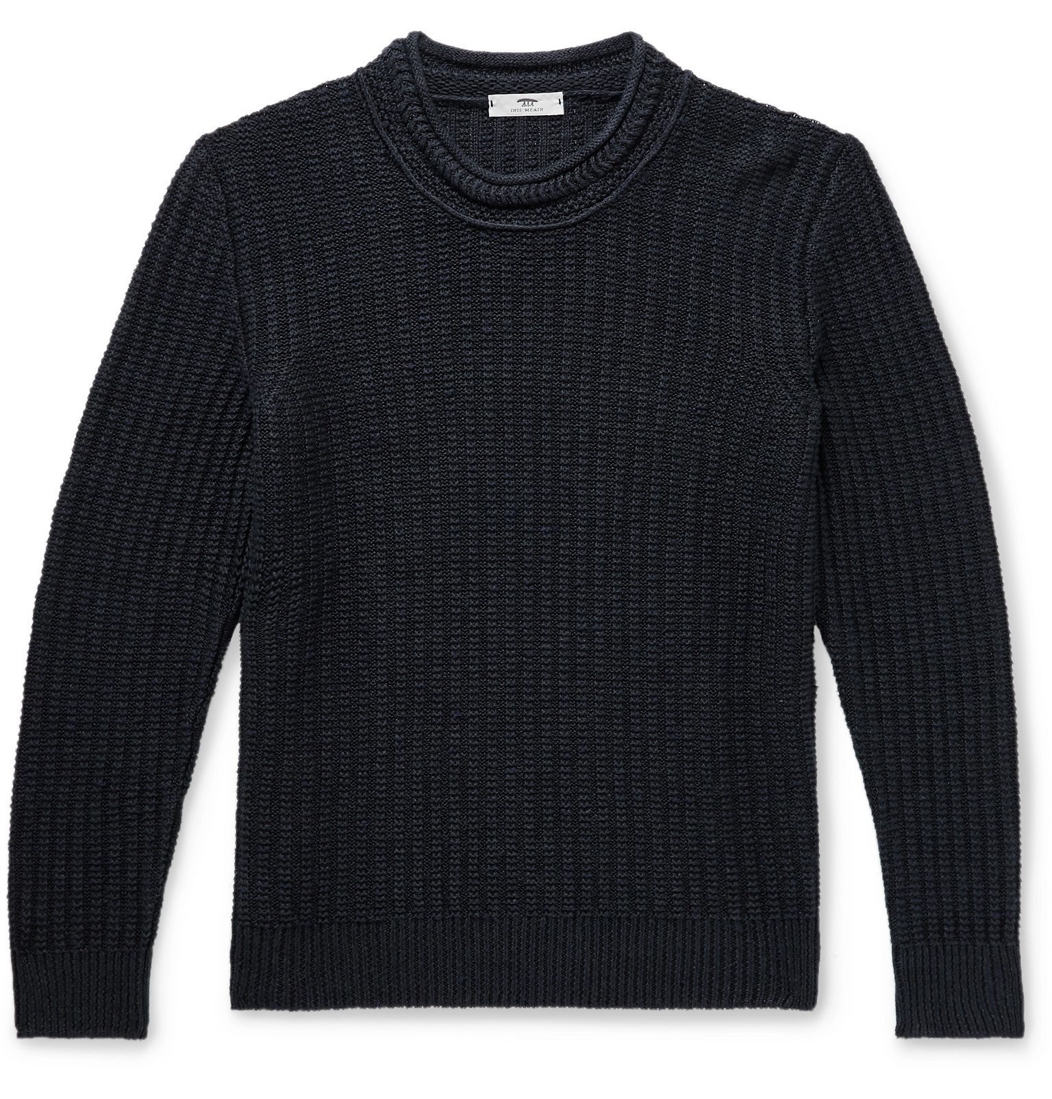 Inis Meáin - Ribbed Linen and Silk-Blend Sweater - Blue Inis Meáin