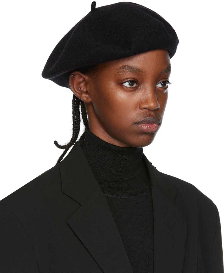 Maison Margiela Black Wool Beret Maison Margiela