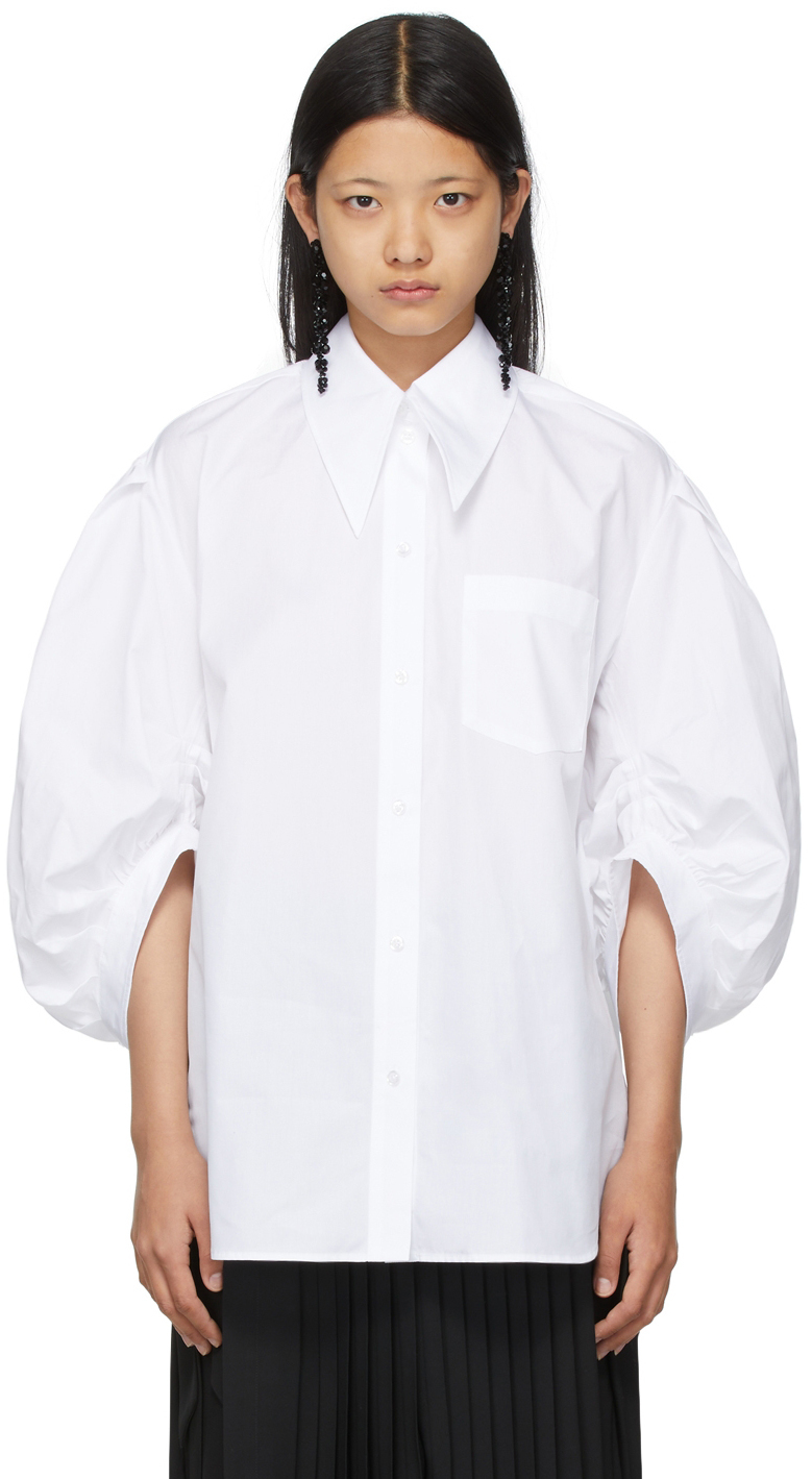 Simone Rocha White Signature Sleeve Boy Shirt Simone Rocha
