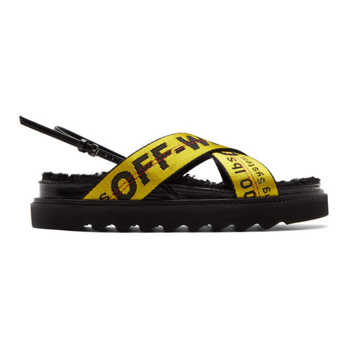 off white belt sandals