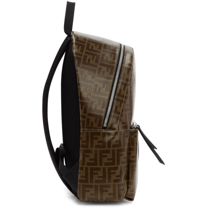 Fendi Brown and Black Forever Fendi Backpack Fendi