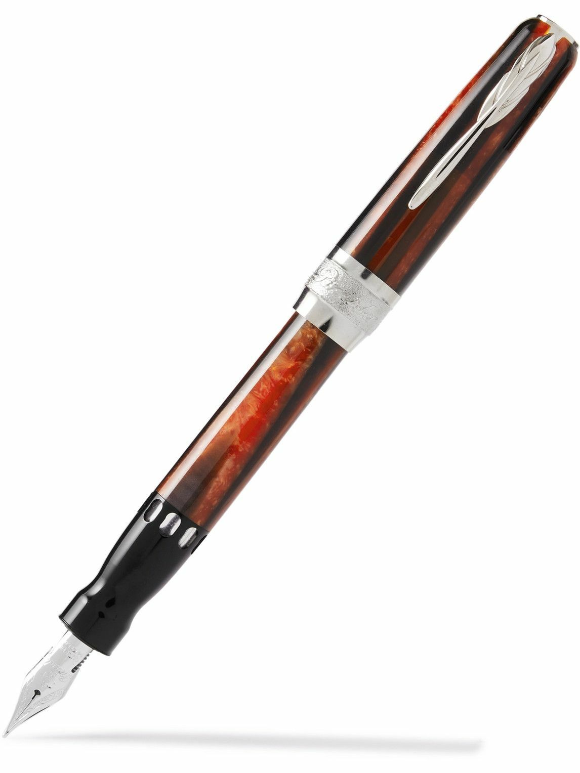 Pineider - Arco Firefox Celluloid and Palladium Fountain Pen Pineider