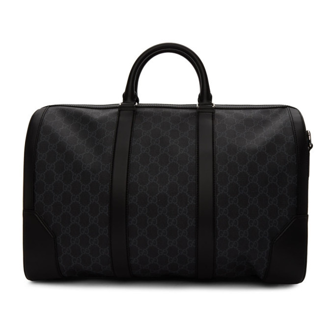 Gucci Black Soft GG Supreme Carry-On Duffle Bag Gucci