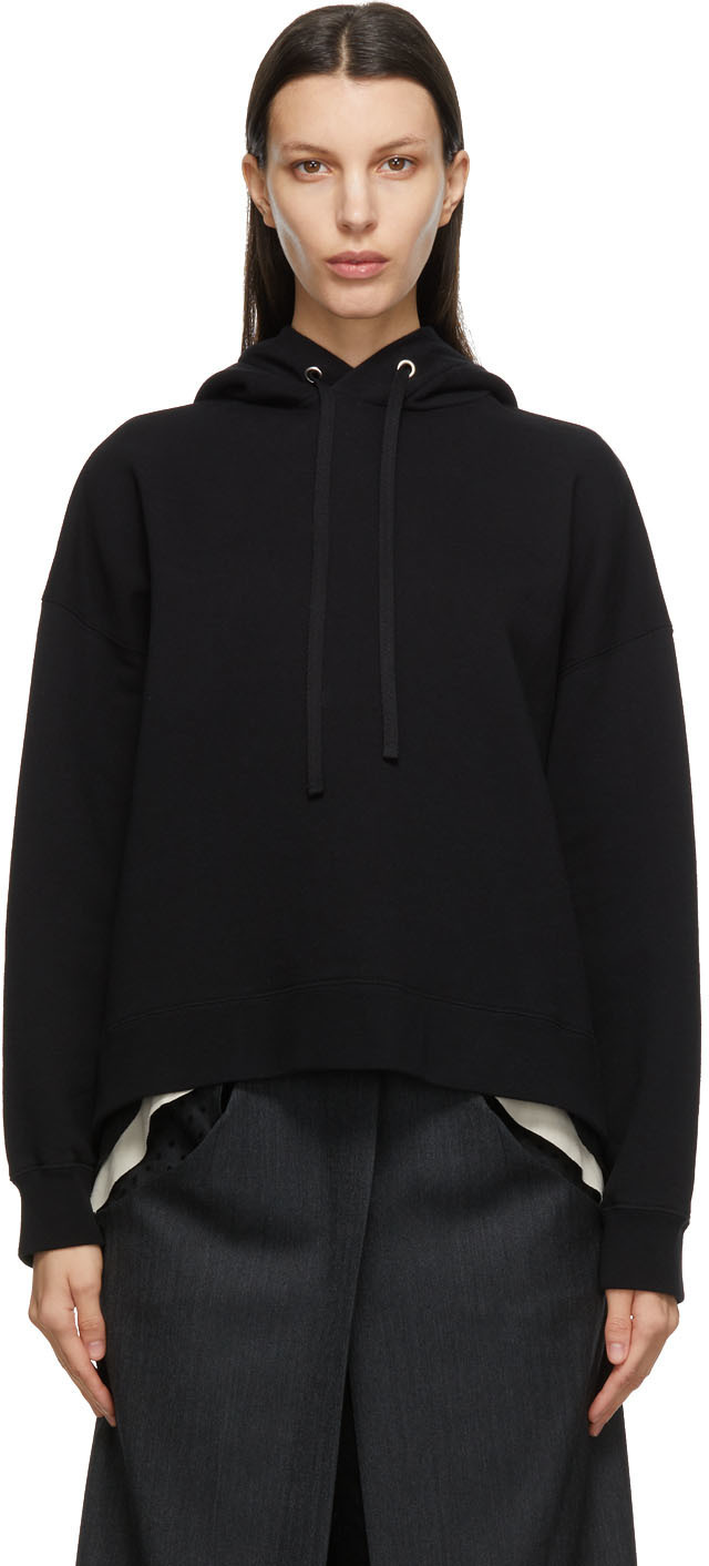 Maison Margiela Black Printed Writing Hoodie Maison Margiela