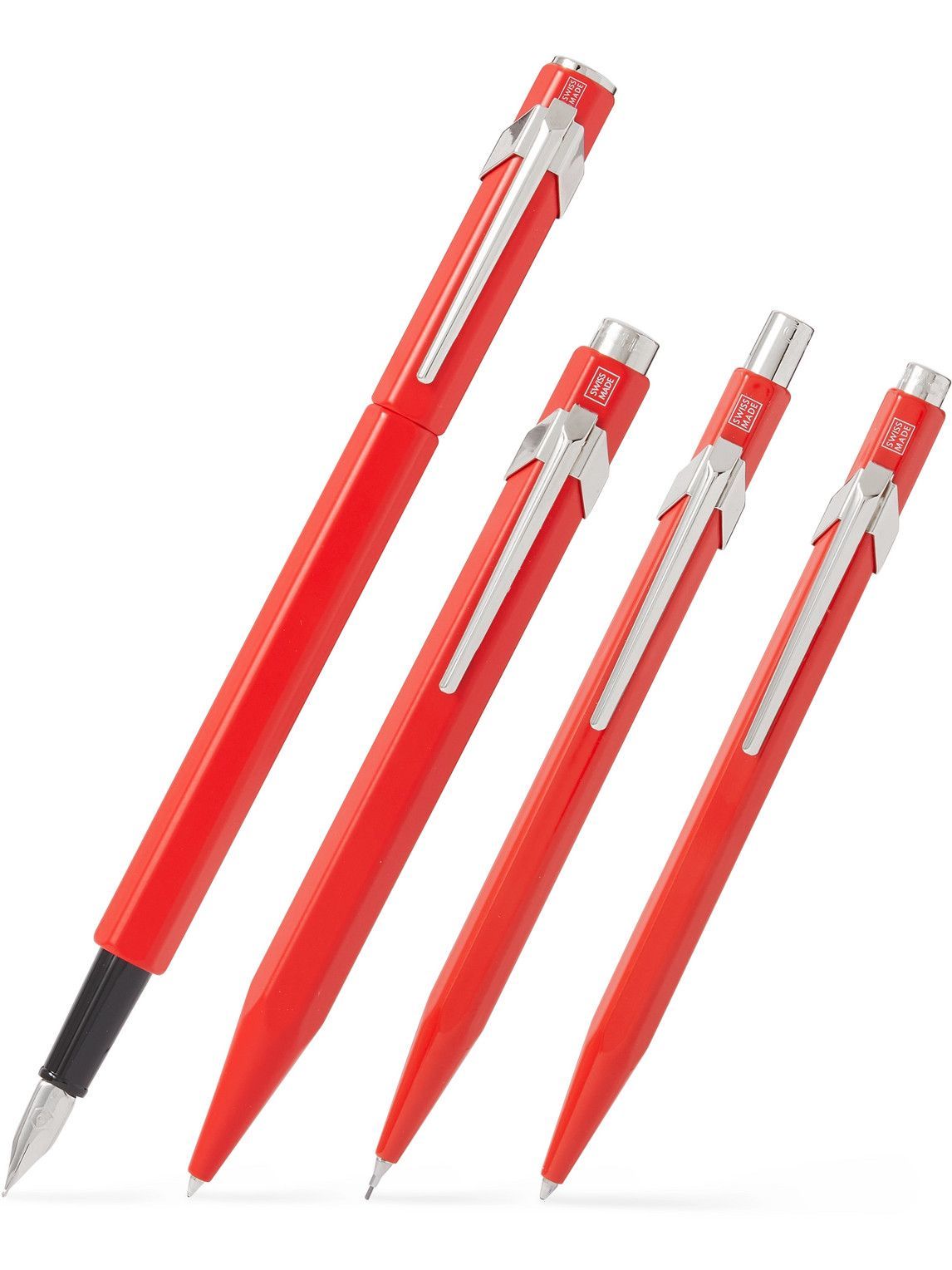 Caran D'Ache 849 Fountain Pen, Ballpoint Pen, Rollerball Pen and