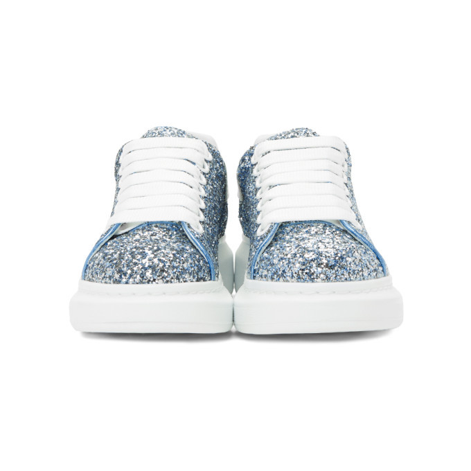 alexander mcqueen blue glitter