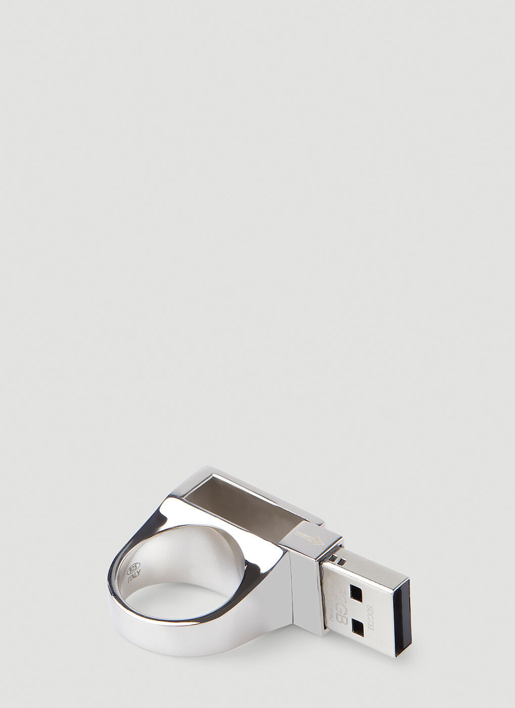 x Deewee USB Signet Ring in Silver D'heygere