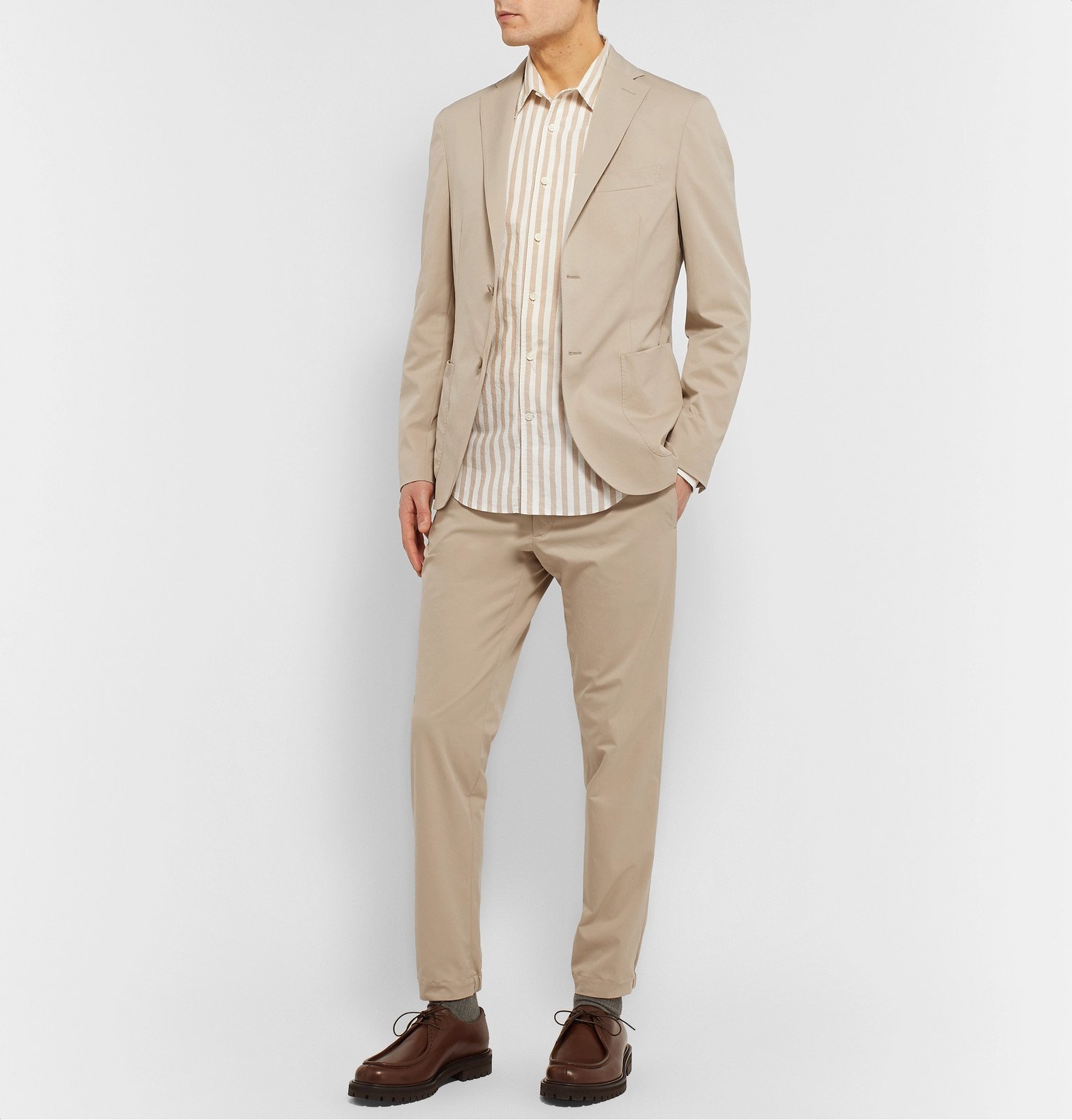Incotex - Beige Urban Traveller Slim-Fit Tech-Twill Suit Trousers ...