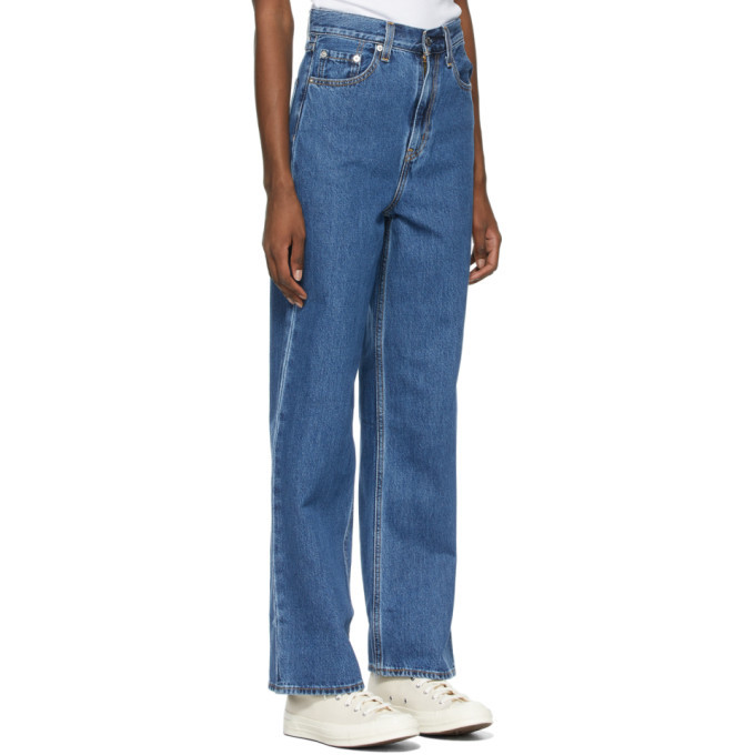 levi's blue hemp high loose jeans