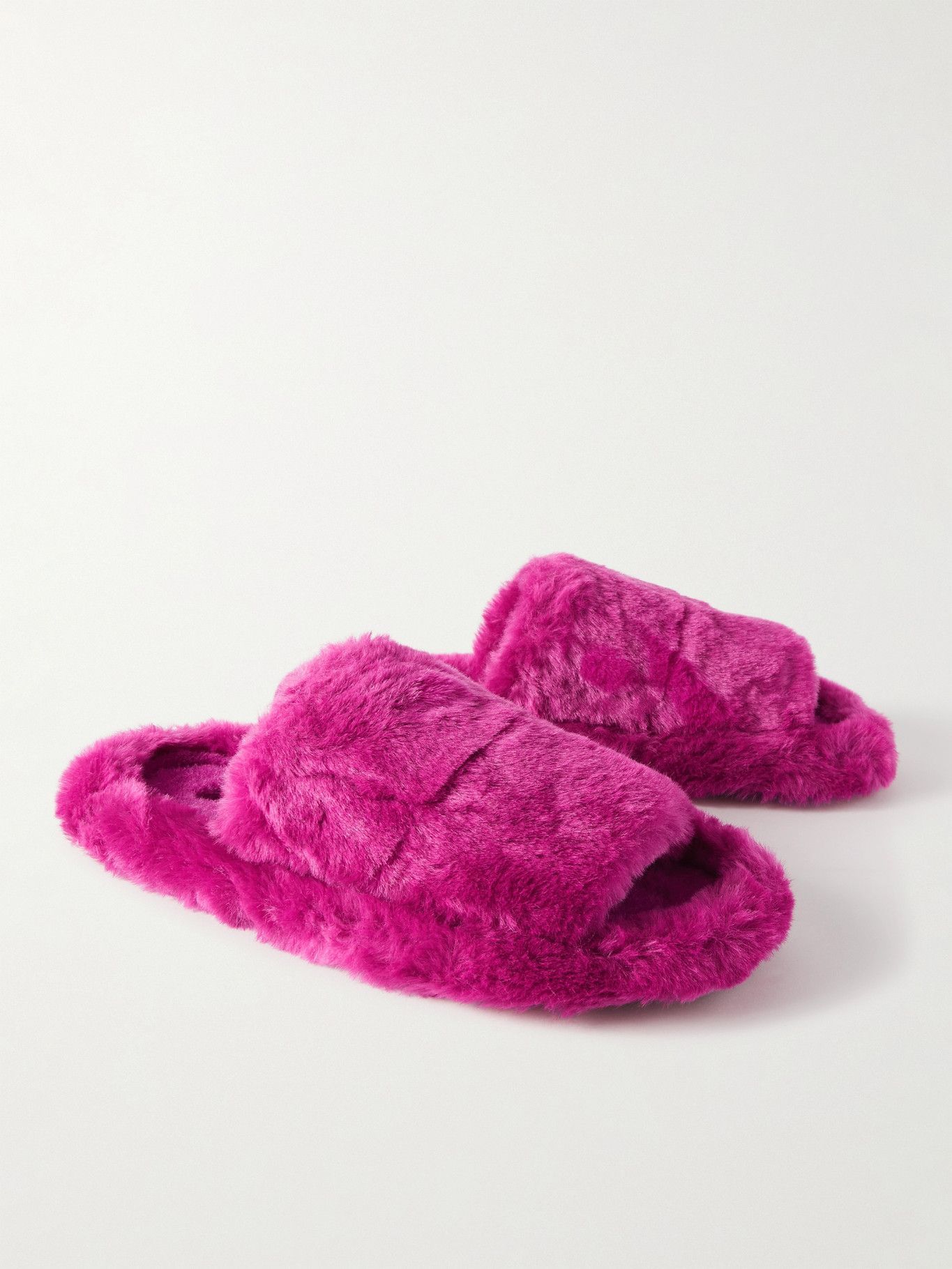 Dolce & Gabbana - Faux Fur Slippers - Pink Dolce & Gabbana