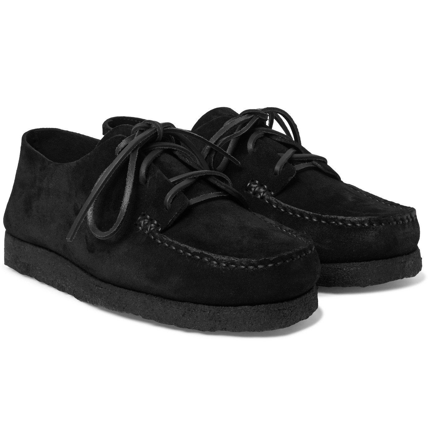 Yuketen - Suede Derby Shoes - Black Yuketen