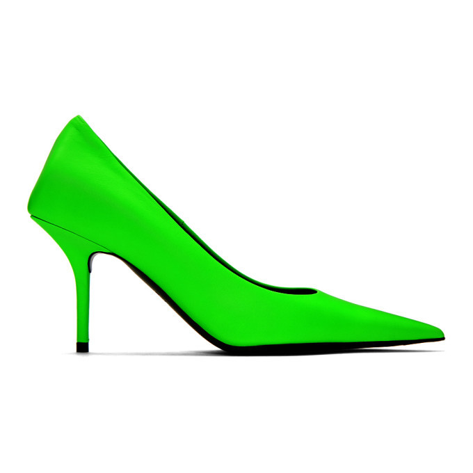 Balenciaga Green Square Knife Heels 