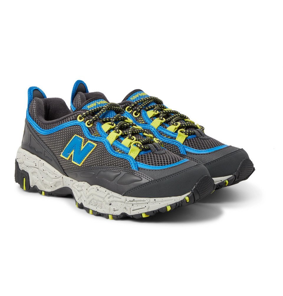 New Balance - 801 V1 Leather-Trimmed Canvas and Mesh Sneakers - Gray ...