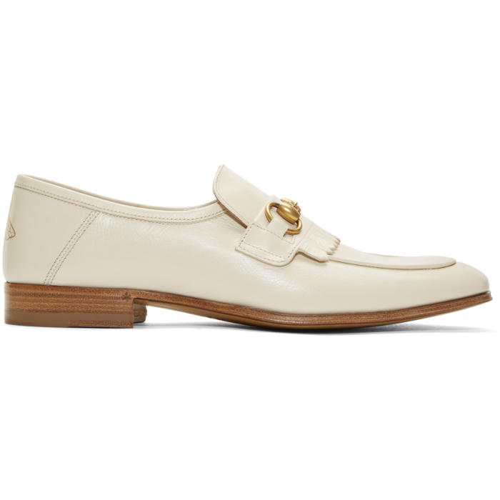 Gucci White Harbor Loafers Gucci