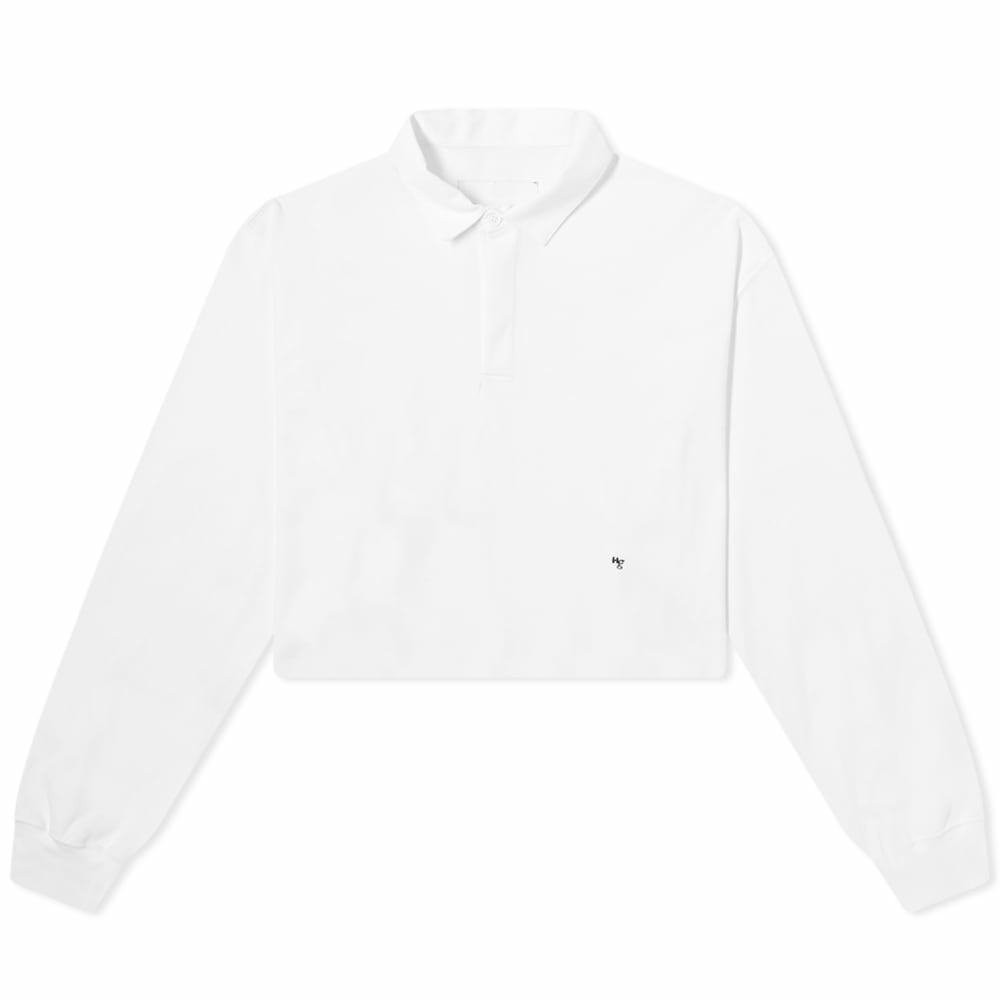 Hommegirls Women's Cropped Rugby Shirt in Off White Hommegirls